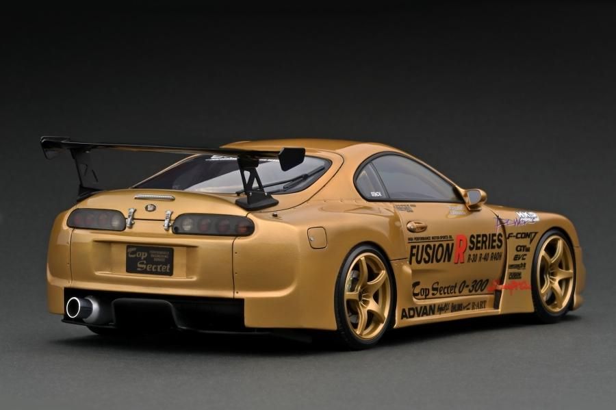 WEB限定】IG2484 1/18 TOP SECRET GT300 Supra (JZA80) Gold With Mr