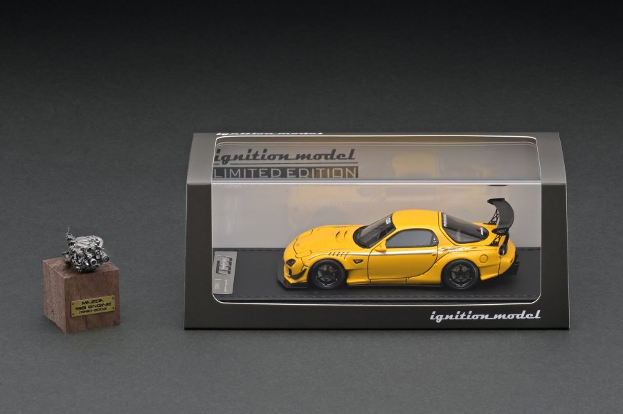 WEB限定】 IG3022 1/43 FEED Afflux GT3 (FD3S) Yellow With Engine - ig-model