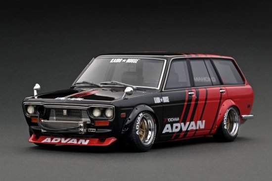 IG3149 1/18 Datsun Bluebird (510) Wagon Black/Red - ig-model