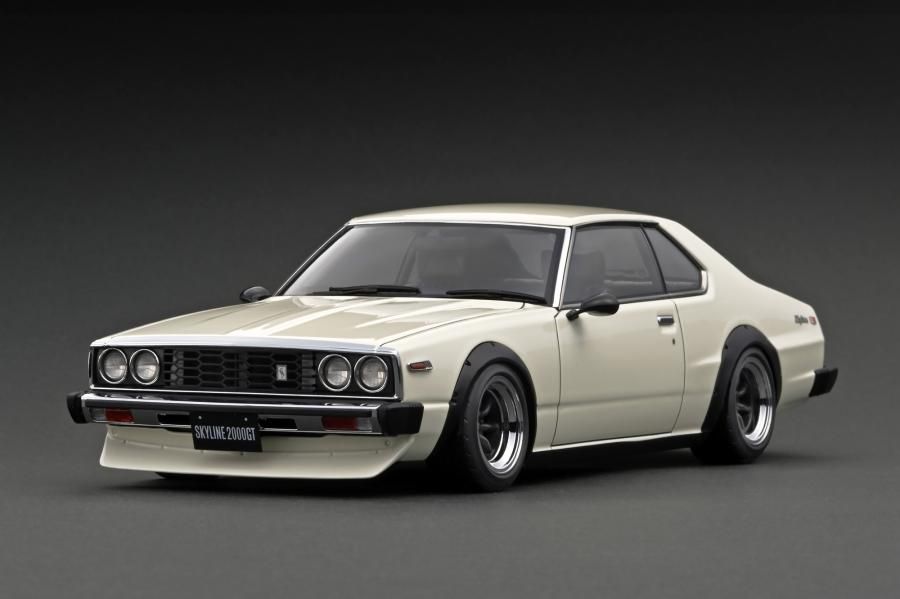 WEB限定】IG3233 1/18 Nissan Skyline 2000 GT-ES (C210) White With