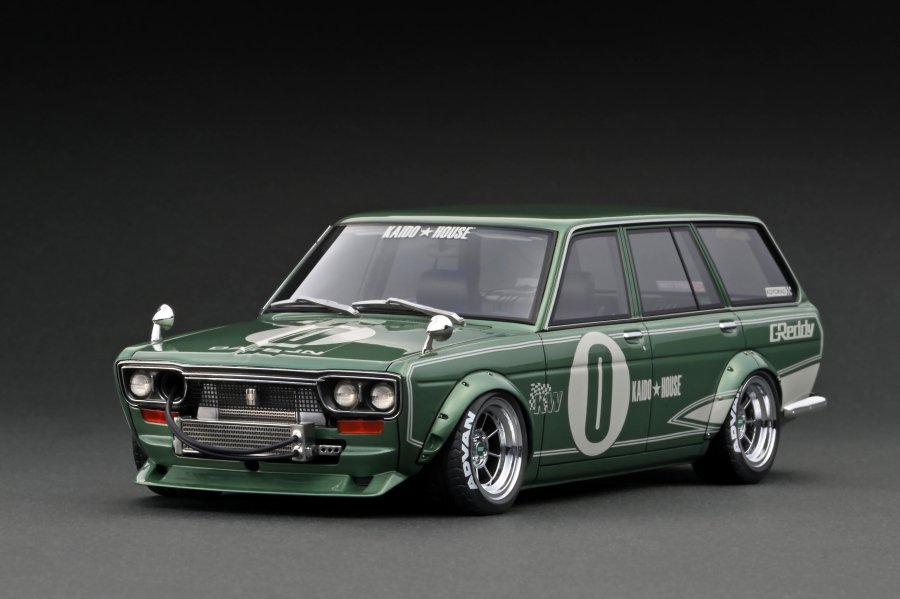 WEB限定】 IG3148 1/18 Datsun Bluebird (510) Wagon Green Metallic With Mr. Jun  Imai - ig-model