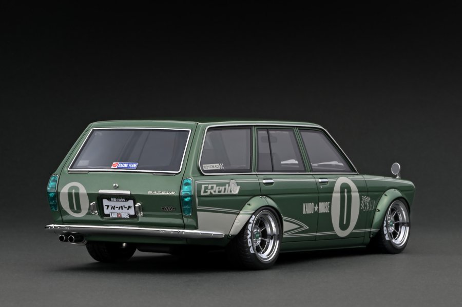WEB限定】 IG3148 1/18 Datsun Bluebird (510) Wagon Green Metallic 