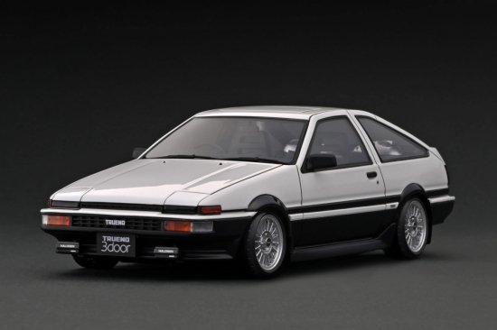 IG3282 1/18 Toyota Sprinter Trueno 3Dr GT Apex (AE86) White/Black  ※Normal-Wheel - ig-model