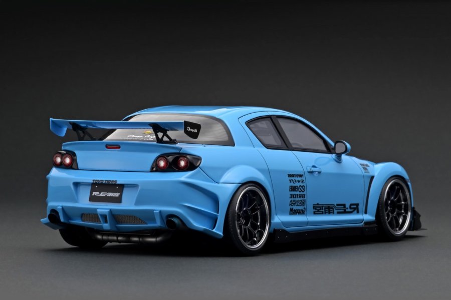 IG3178 1/18 Mazda RX-8 (SE3P) RE Amemiya Light Blue - ig-model