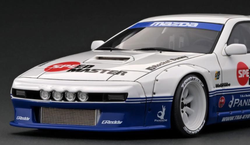 IG2917 1/18 PANDEM RX-7 (FC3S) White/Blue - ig-model