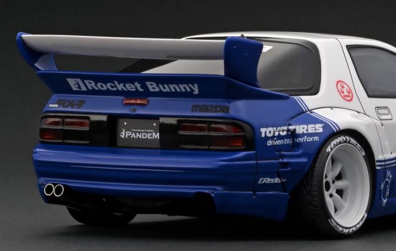 IG2917 1/18 PANDEM RX-7 (FC3S) White/Blue - ig-model