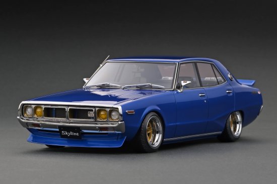 IG3272 1/18 Nissan Skyline 2000 GT-X (GC110) Blue Metallic - ig-model