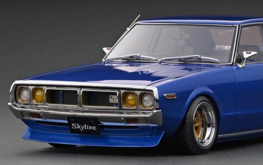 IG3272 1/18 Nissan Skyline 2000 GT-X (GC110) Blue Metallic