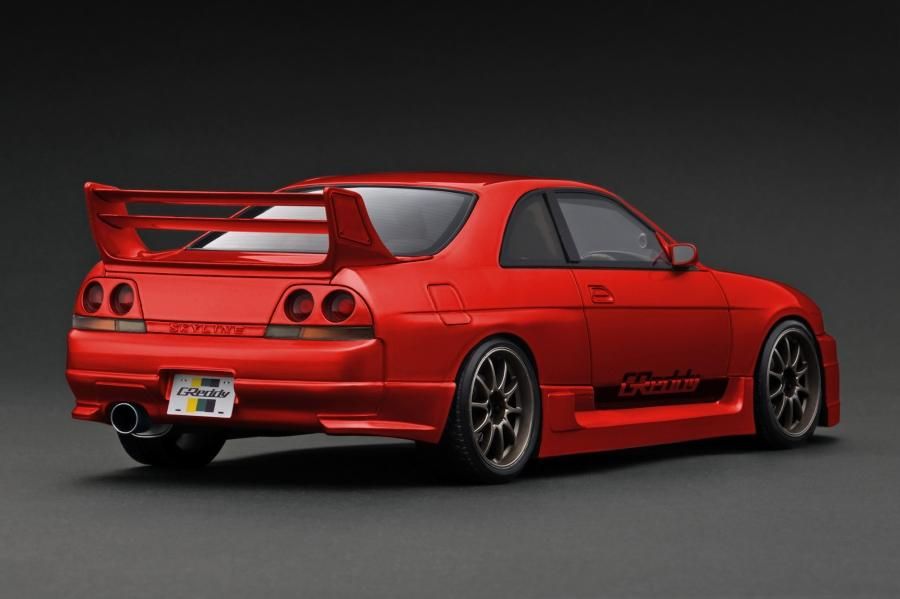 IG3132 1/18 GReddy GT-R (BCNR33) Red Metallic - ig-model