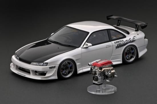 WEB限定】 IG3081 1/18 VERTEX S14 Silvia Pearl White With Engine 