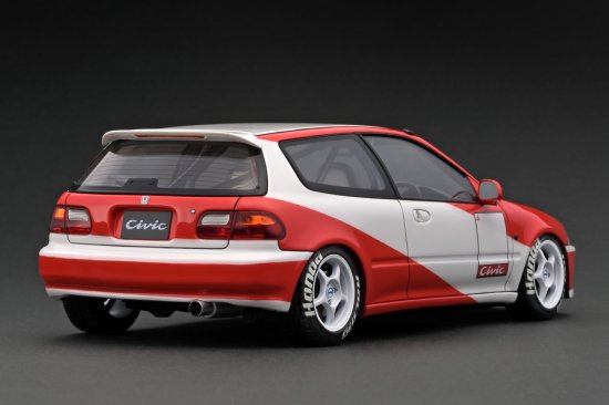 IG3047 1/18 Honda CIVIC (EG6) White/Red - ig-model