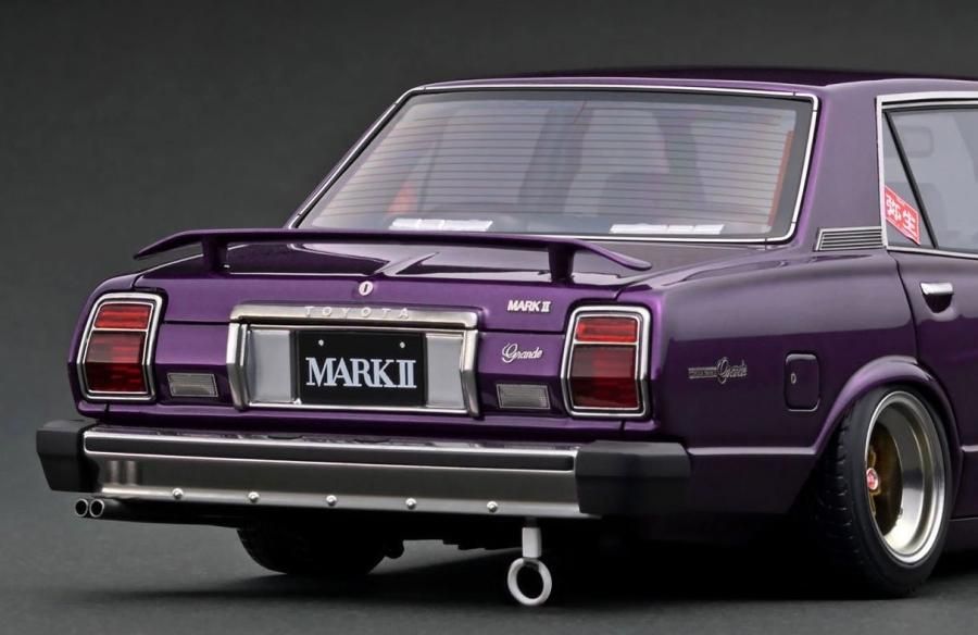 IG3431 1/18 Toyota MarkⅡ Sedan Grande (MX41) Purple Metallic - ig-model