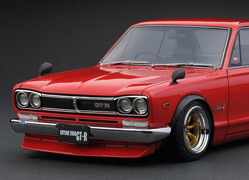 IG3616 1/18 Nissan Skyline 2000 GT-R (KPGC10) Red - ig-model