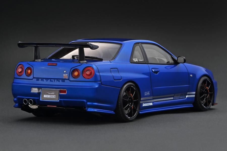 IG3641 1/18 TOP SECRET 34GT-R (BNR34) Blue Metallic - ig-model