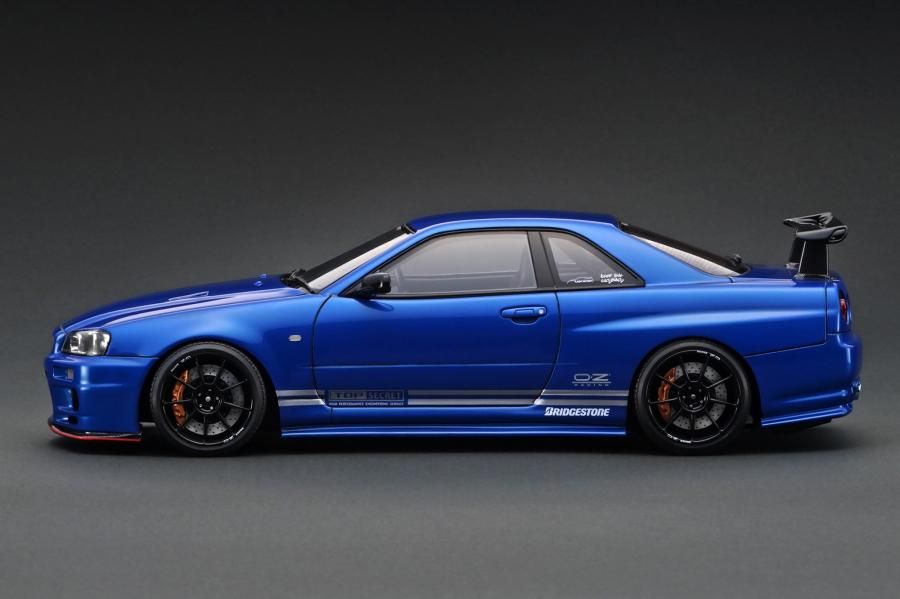 IG3641 1/18 TOP SECRET 34GT-R (BNR34) Blue Metallic - ig-model