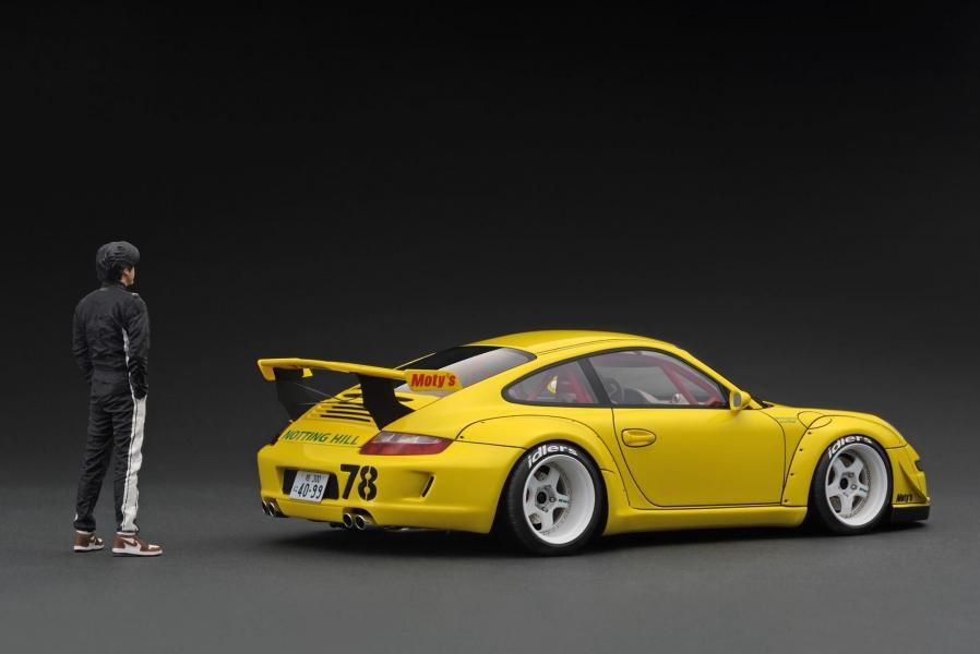 即購入可！　RWB 997 Yellow With Mr. Nakai！ RWB 997 Yellow With Mr. Nakai (Diecast Car) - HobbySearch