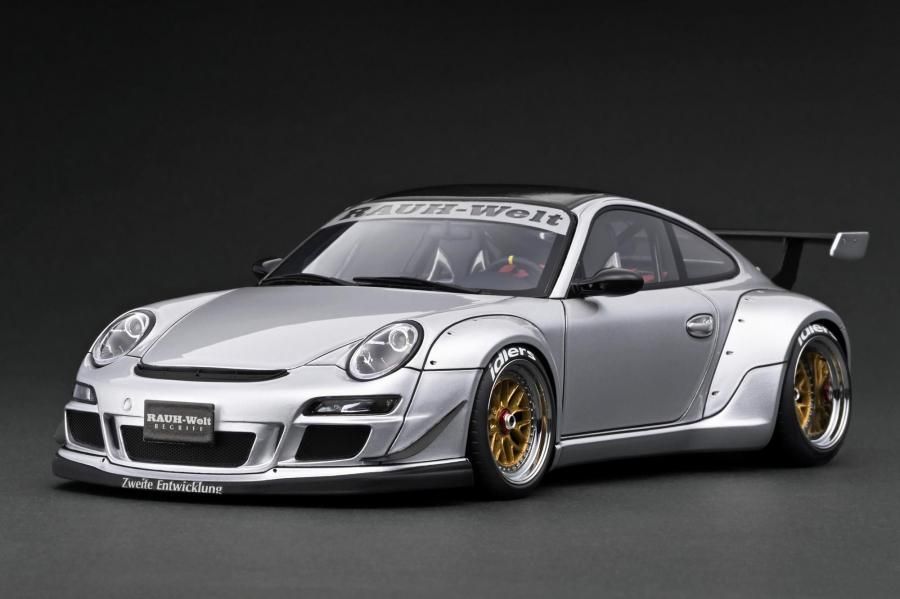 RWB997 シルバー 1/18 ミニカー WEB限定】IG3253 1/18 RWB 997 GT3 Silver With RWB Suitcase - ig-model