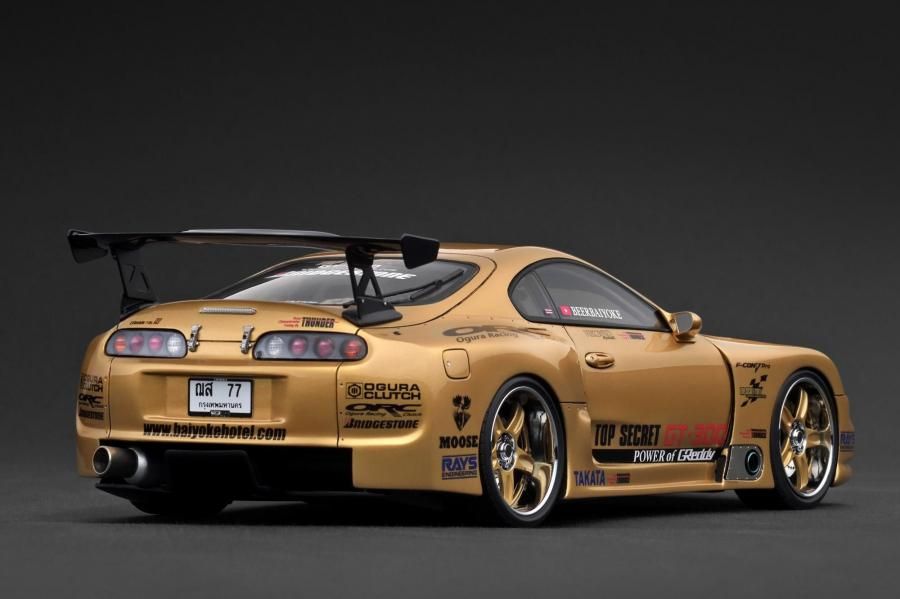 WEB限定】 IG3742 1/18 TOP SECRET GT300 Supra (A80) Gold With Mr