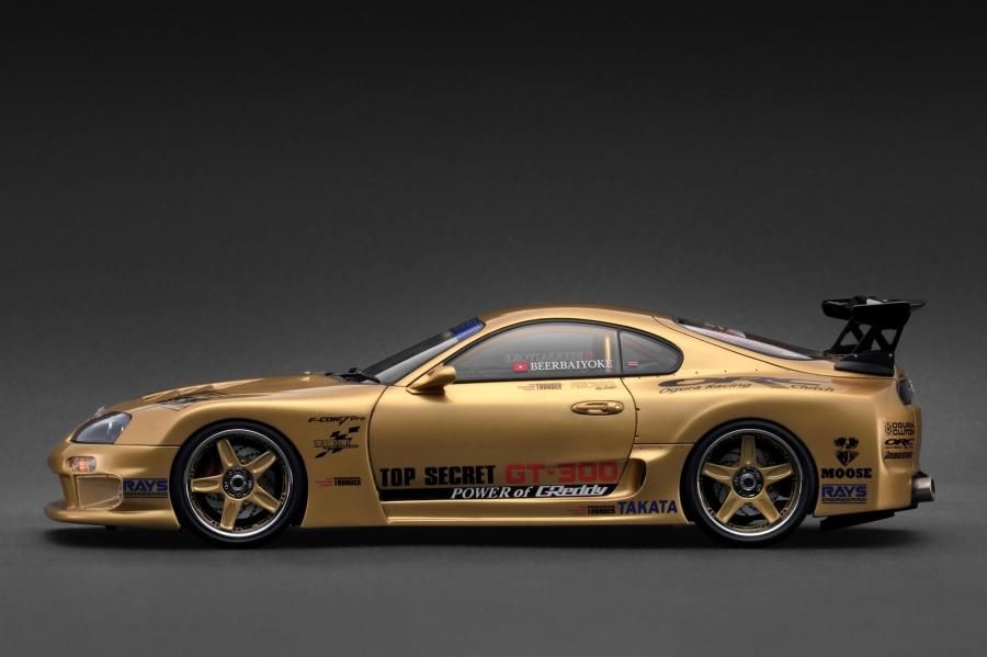 クレセリア　Nagata WEB限定】 IG3742 1/18 TOP SECRET GT300 Supra (A80) Gold With Mr