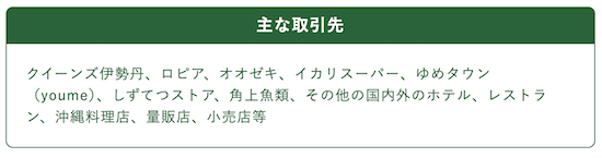 海ぶどうの取引先