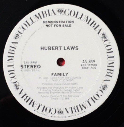 HUBERT LAWS / FAMILY (US ORIGINAL PROMO) (12