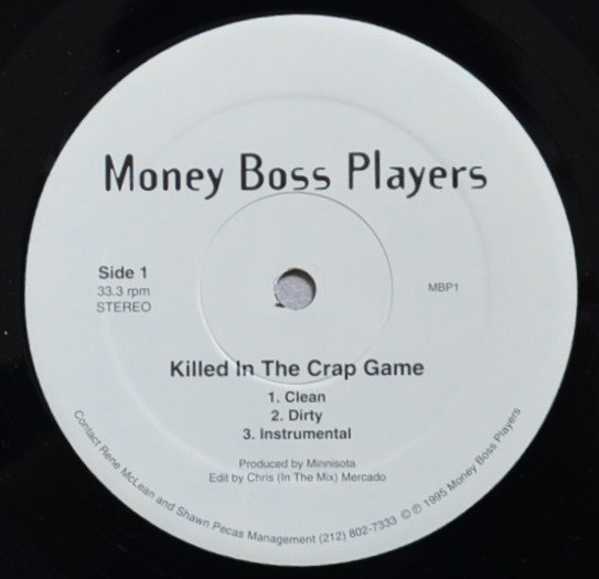 MONEY BOSS PLAYERS / KILLED IN THE CRAP GAME / PLAYERS PINNACLE (12