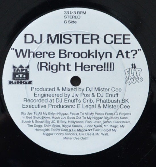 DJ MISTER CEE / WHERE BROOKLYN AT? (RIGHT HERE!!!) / SHAKE DAT ASS GIRL (12