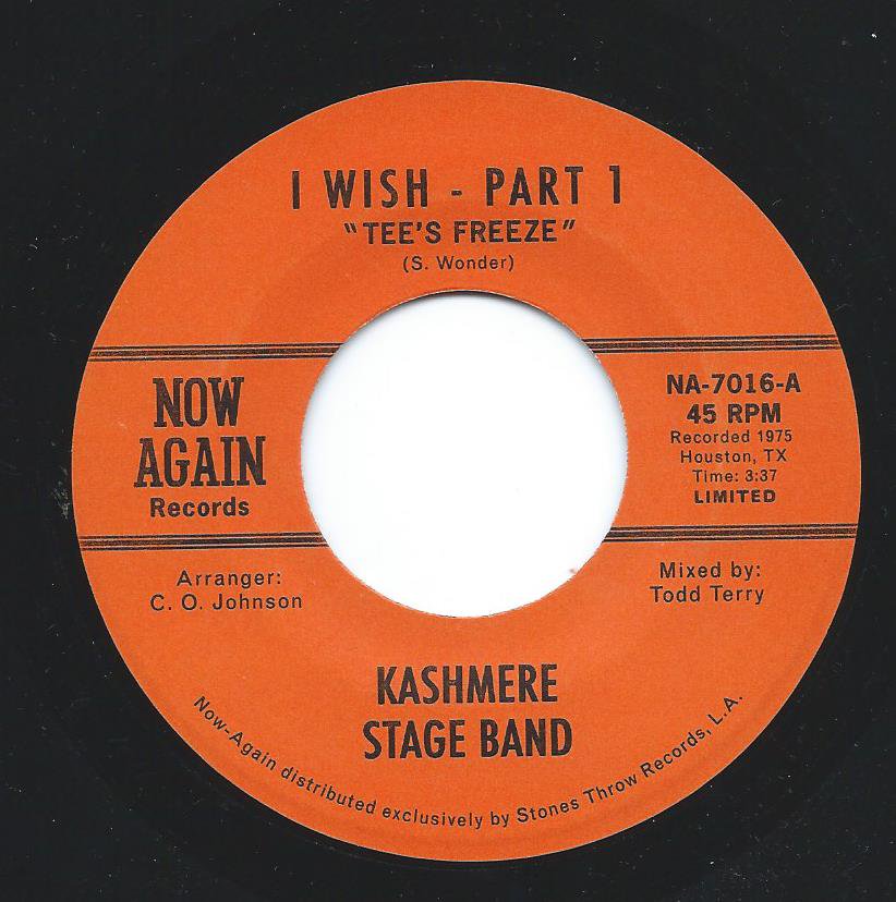 KASHMERE STAGE BAND / I WISH (REMIX TODD TERRY) (7