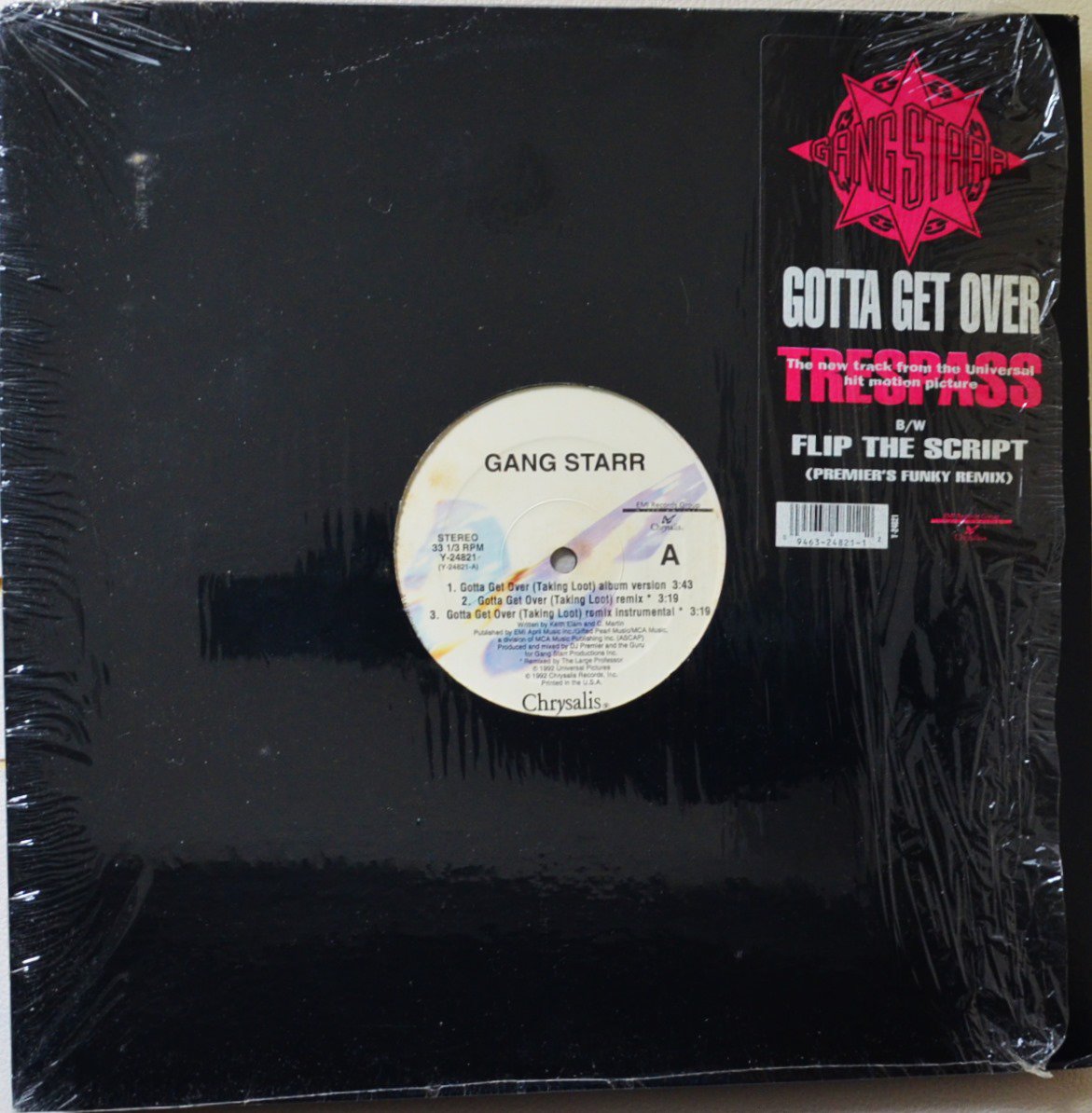 GANG STARR / GOTTA GET OVER (TAKING LOOT) / FLIP THE SCRIPT - REMIX (REMIXED BY LARGE PRO) (12