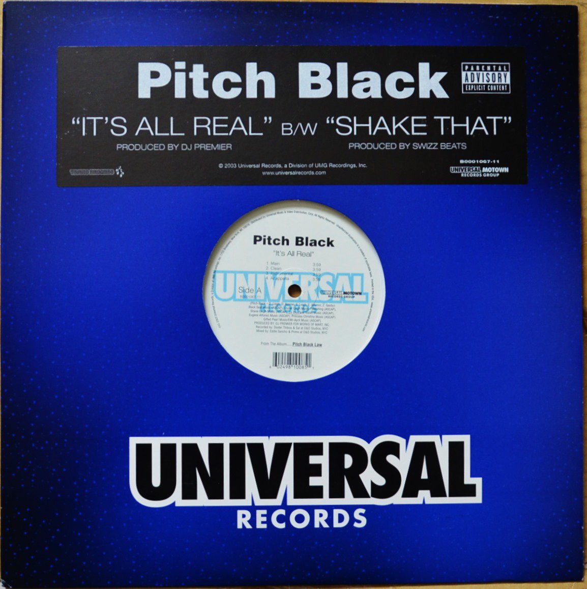 PITCH BLACK / IT'S ALL REAL (PROD BY DJ PREMIER) / SHAKE THAT (PROD BY SWIZZ BEATS) (12