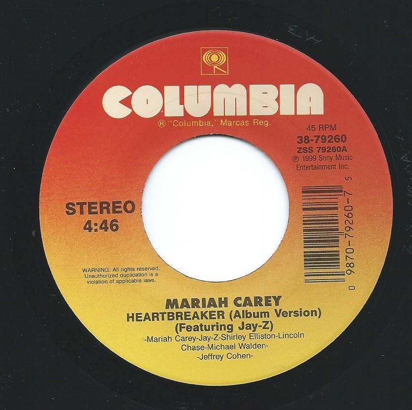 MARIAH CAREY / HEARTBREAKER (FT.JAYZ) / HEARTBREAKER REMIX (FT DA