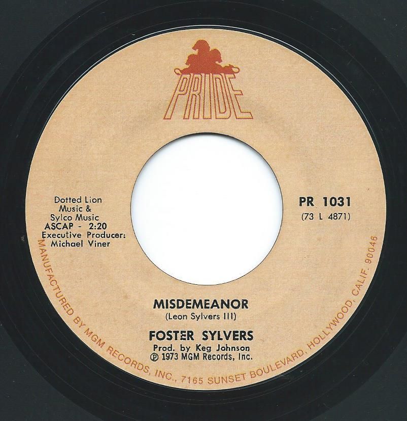 Foster Sylvers シュリンク Foster Sylvers Featuring Pat & Angie Sylvers – Foster