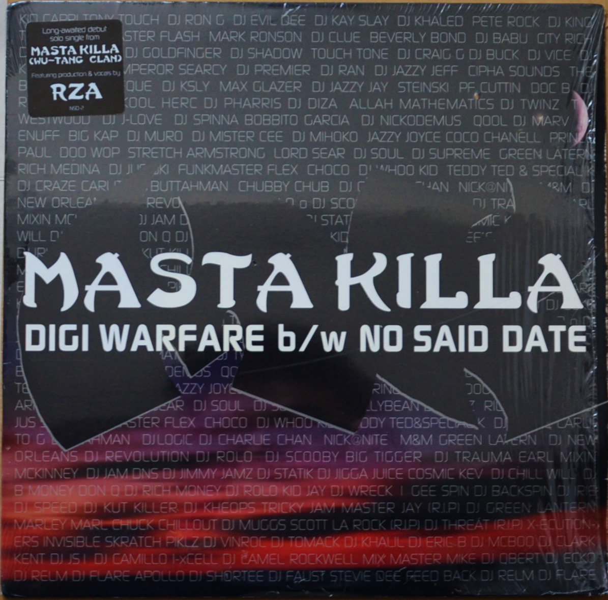 MASTA KILLA ‎/ DIGI WARFARE (FEAT.RZA & U-GOD) / NO SAID DATE (PROD BY RZA) (12