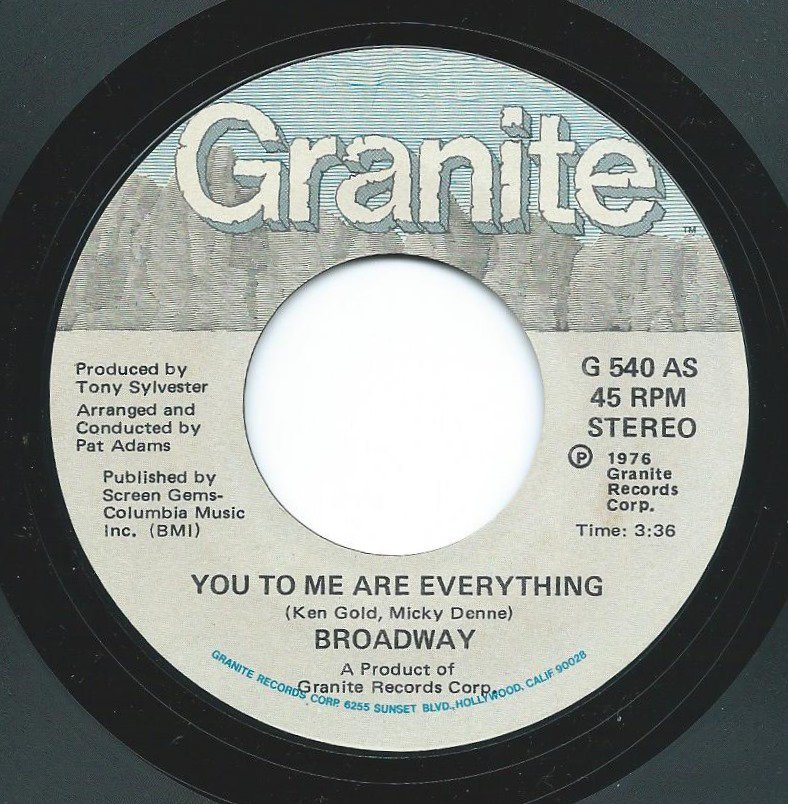BROADWAY / YOU TO ME ARE EVERYTHING (7