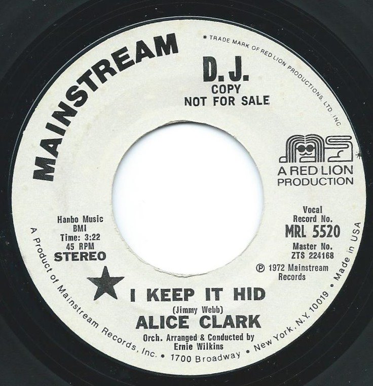 ALICE CLARK / I KEEP IT HID / DON'T WONDER WHY (7