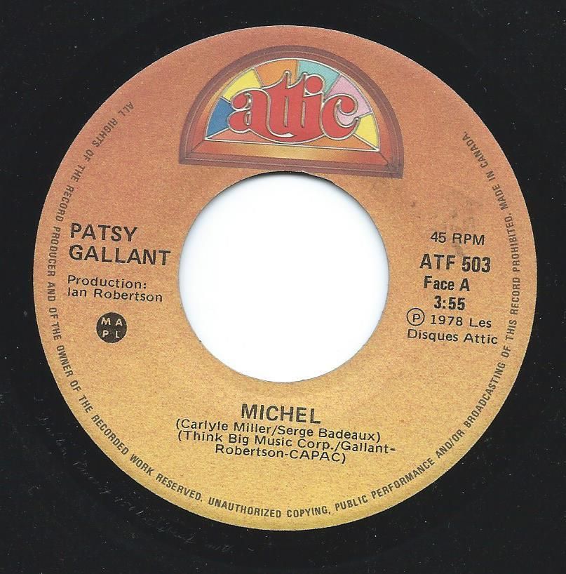 PATSY GALLANT ‎/ DIS-MOI / MICHEL (7