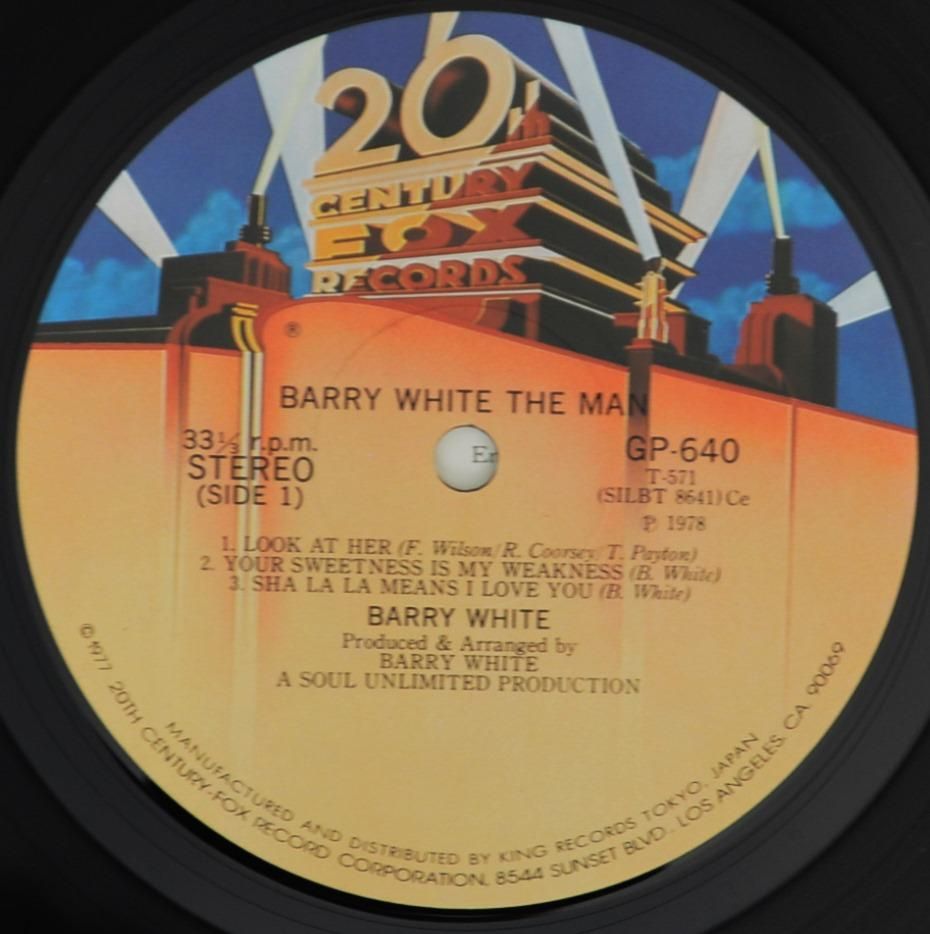 バリー・ホワイト BARRY WHITE / 熱い涙 BARRY WHITE THE MAN (LP