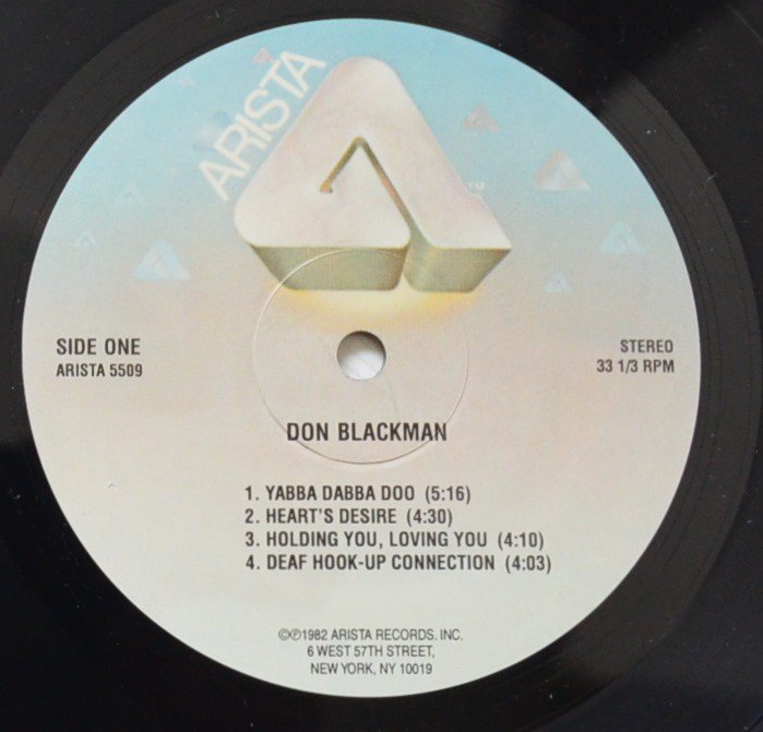 DON BLACKMAN ‎/ DON BLACKMAN (LP) - HIP TANK RECORDS