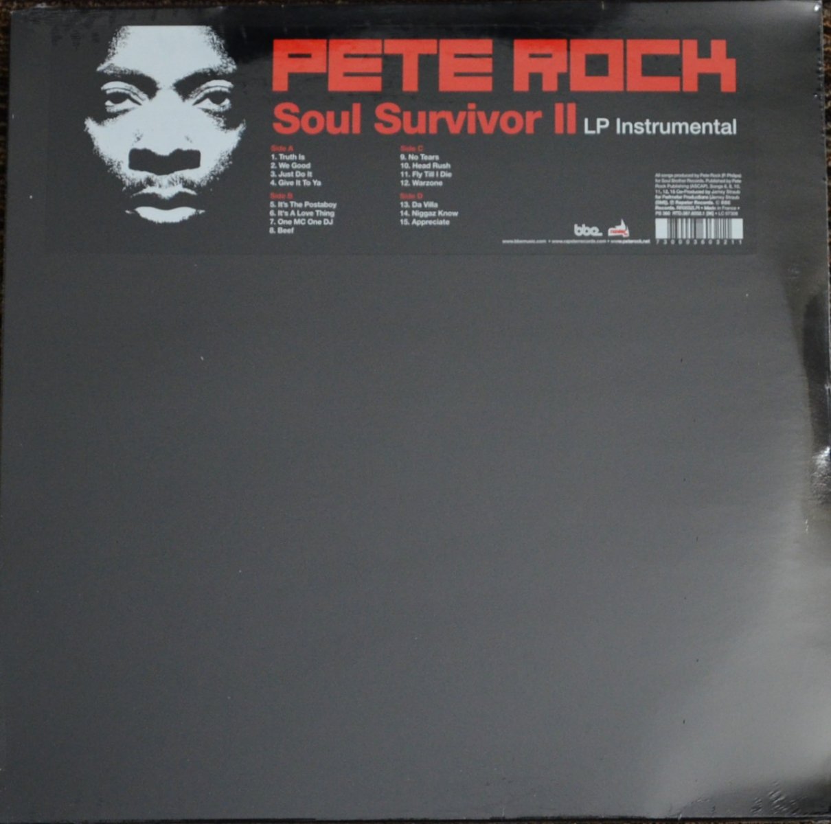 PETE ROCK / SOUL SURVIVOR Ⅱ(LP INSTRUMENTAL) (2LP) - HIP TANK RECORDS