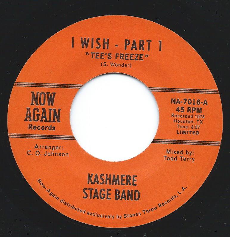 KASHMERE STAGE BAND / I WISH (REMIX TODD TERRY) (7
