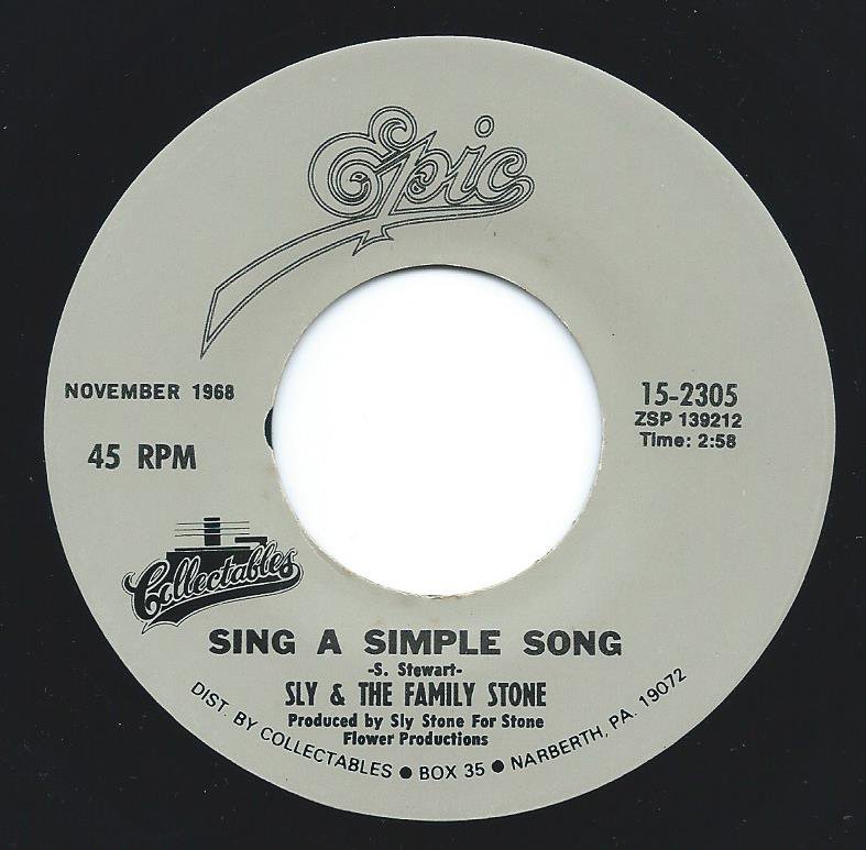 SLY & THE FAMILY STONE / EVERYDAY PEOPLE / SING A SIMPLE SONG (7