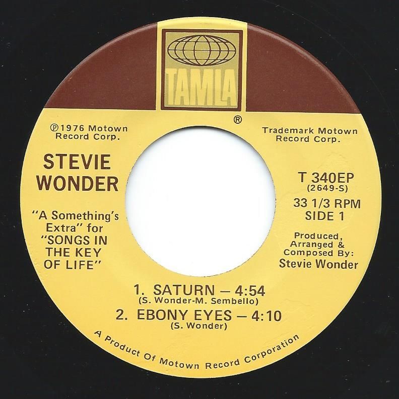 STEVIE WONDER ‎/ SATURN / EBONY EYES / ALL DAY SUCKER / EASY