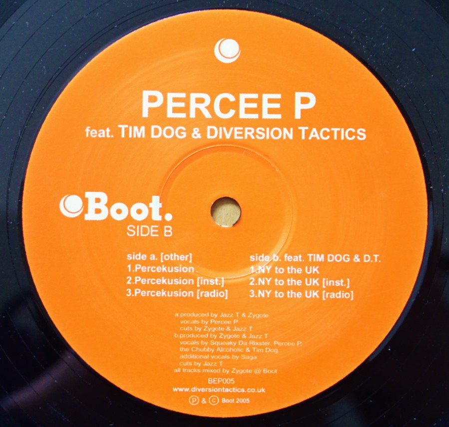 PERCEE P ‎/ PERCEKUSION / NY TO THE UK (FEAT.TIM DOG,DIVERSION TACTICS) (12