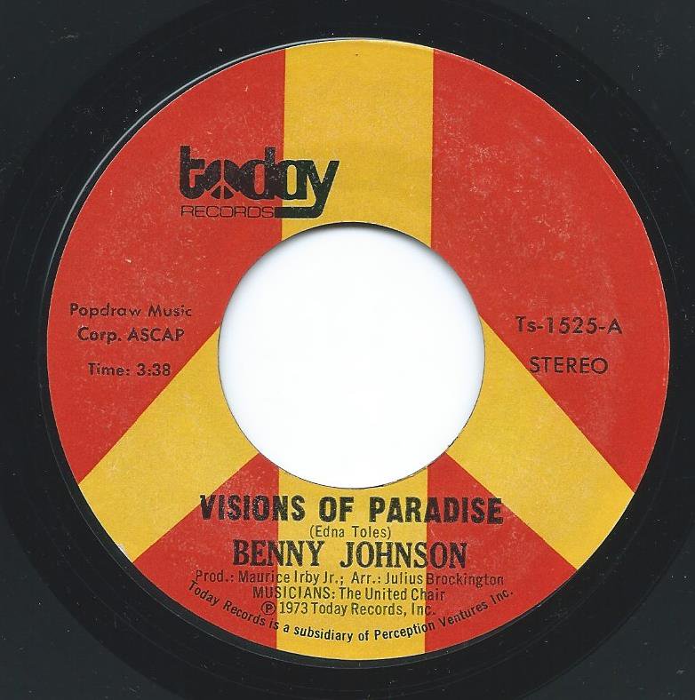 BENNY JOHNSON ‎/ VISIONS OF PARADISE / STOP ME (7