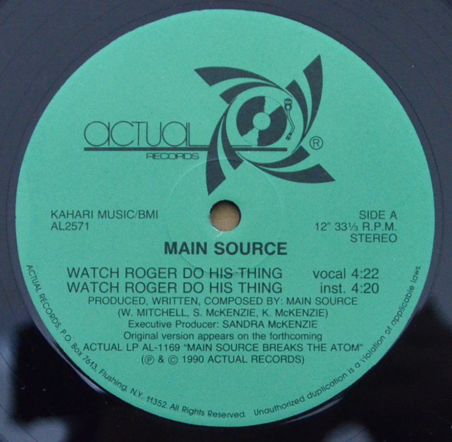 MAIN SOURCE ‎/ WATCH ROGER DO HIS THING / THE LARGE PROFESSOR (12