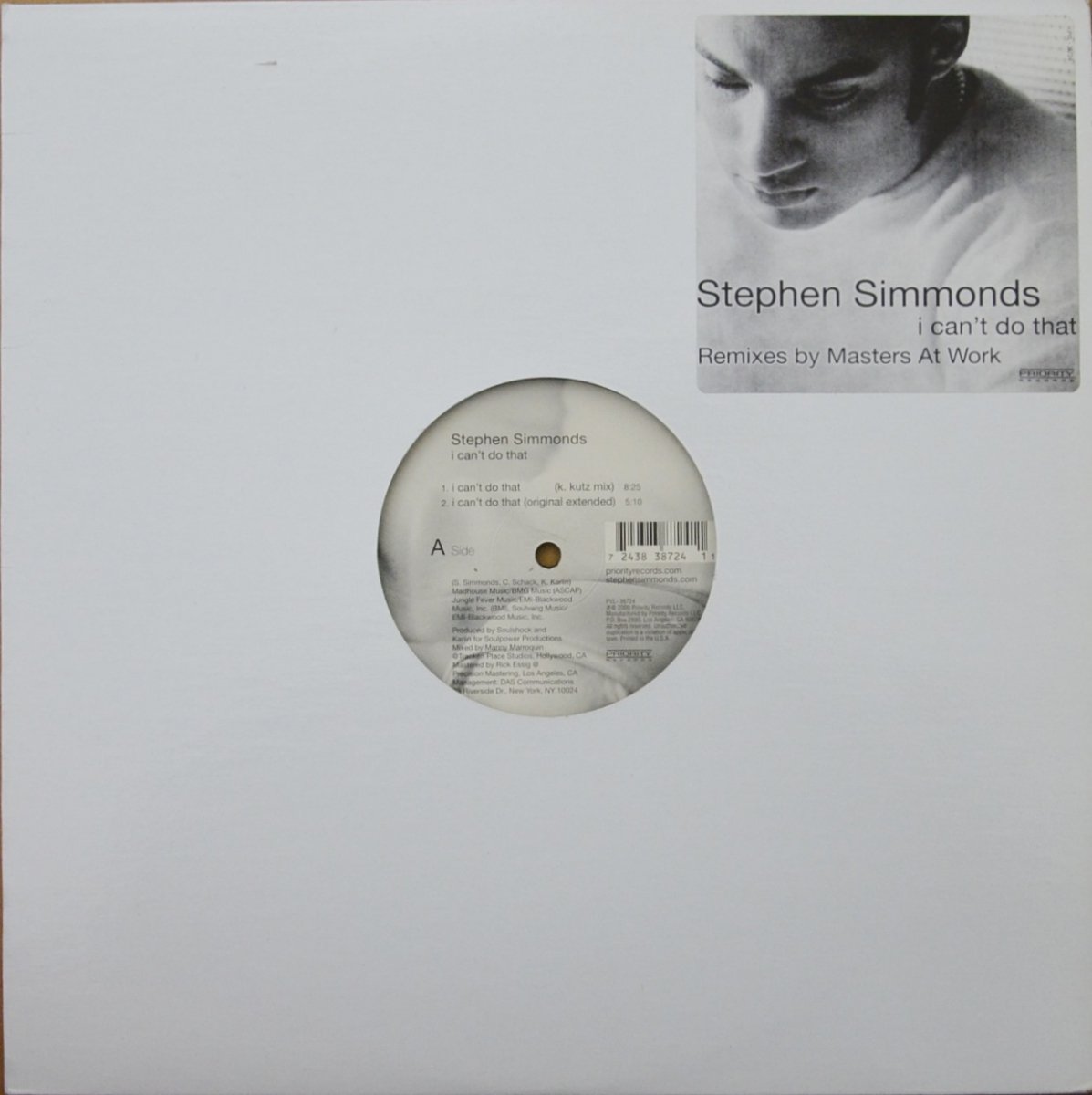 STEPHEN SIMMONDS ‎/ I CAN'T DO THAT (REMIXED BY MASTERS AT WORK) (12