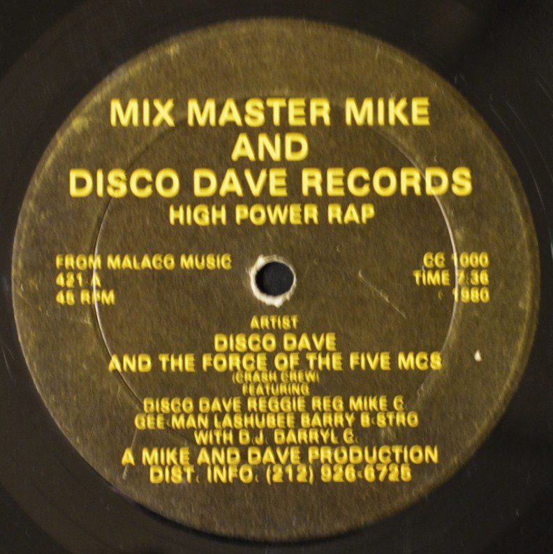 DISCO DAVE AND THE FORCE OF THE 5 MCS / HIGH POWER RAP (12