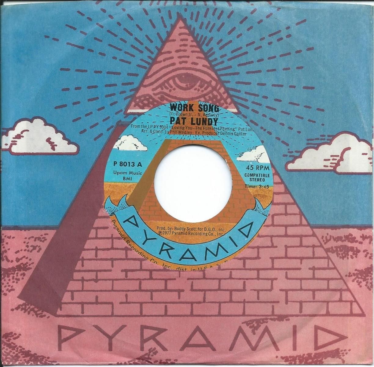 PAT LUNDY ‎/ WORK SONG / PUT A LITTLE LOVE BACK (7