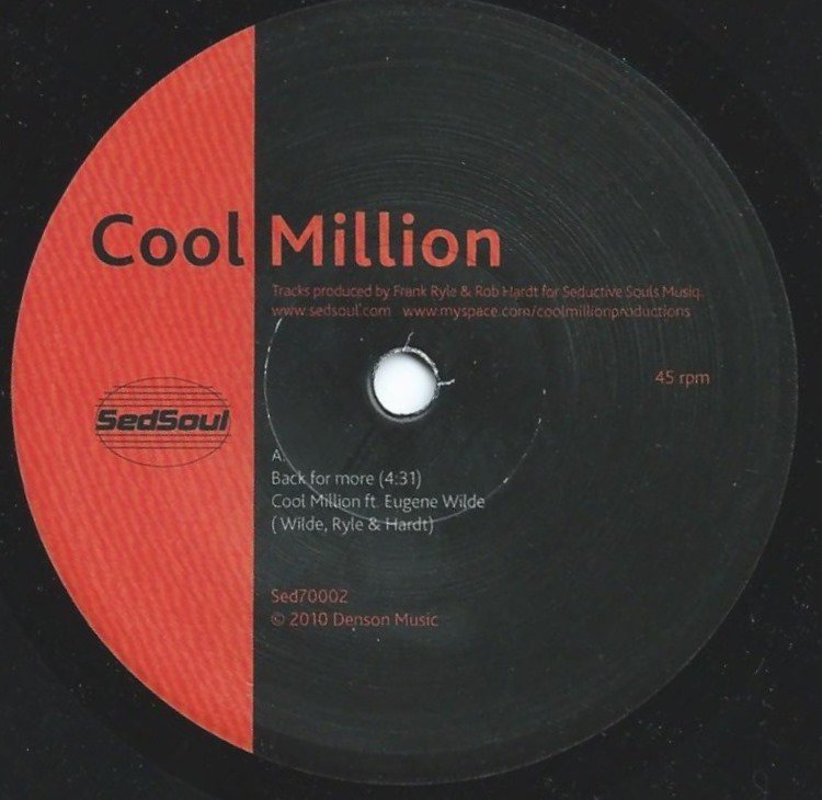 COOL MILLION ‎/ BACK FOR MORE (FEAT.EUGENE WILDE) / LOOSE (FEAT.DEE DEE & EUGENE WILDE) (7