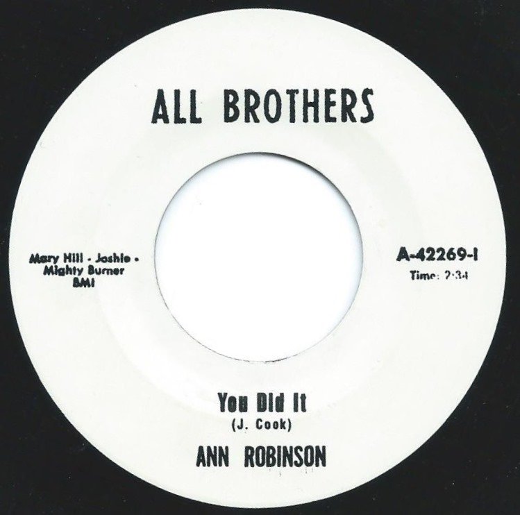 ANN ROBINSON / FREEDOM NOW BROTHERS ‎/ YOU DID IT / SISSY WALK (7